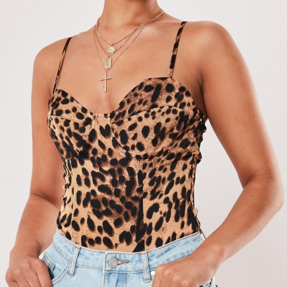 Missguided Leopard Print Bodysuit